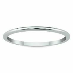 Top 10 π Monary 1mm Thin Domed Wedding Band in 14K White Gold for π© women β¨