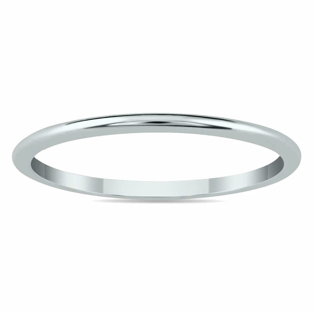 Top 10 π Monary 1mm Thin Domed Wedding Band in 14K White Gold for π© women β¨