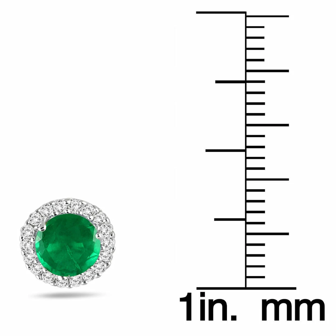 Top 10 π Monary 1 Carat Emerald and Diamond Stud Earrings in 14K White Gold for π© women βοΈ - Image 2