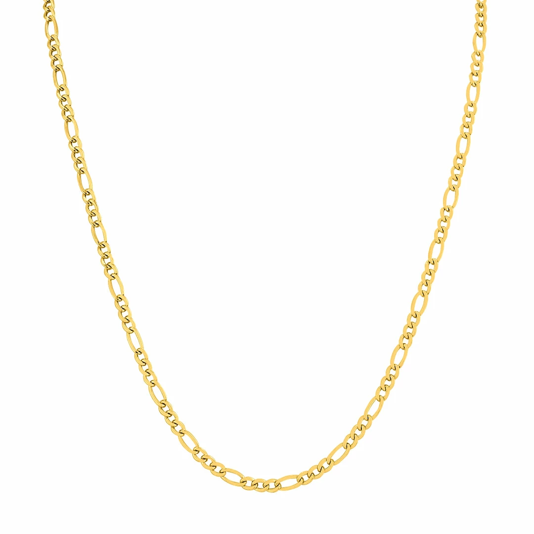 Discount β¨ Monary 14K Yellow Gold Filled 3.5mm Figaro Chain with Lobster Clasp - 22 Inch for π© women π₯°