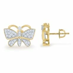 Best Sale 🧨 Monary 10K Yellow Gold Earrings with 0.26 ct. Diamonds for 👩 women 👏