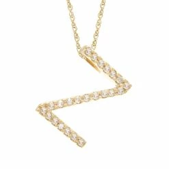 Best Pirce ⭐ Monary Diamond "Z" (Yg/With Chain) Initial for 👩 women 🎁