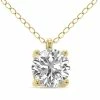 Deals 🥰 Monary Lab Grown 1 Carat Diamond Solitaire Pendant in 14K Yellow Gold (F-G Color, VVS1-VVS2 Clarity) for 👩 women 🎉