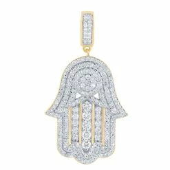 New 👍 Monary 14K Yellow Gold Pendants with 1.02 ct. Diamonds for 👩 women 🌟