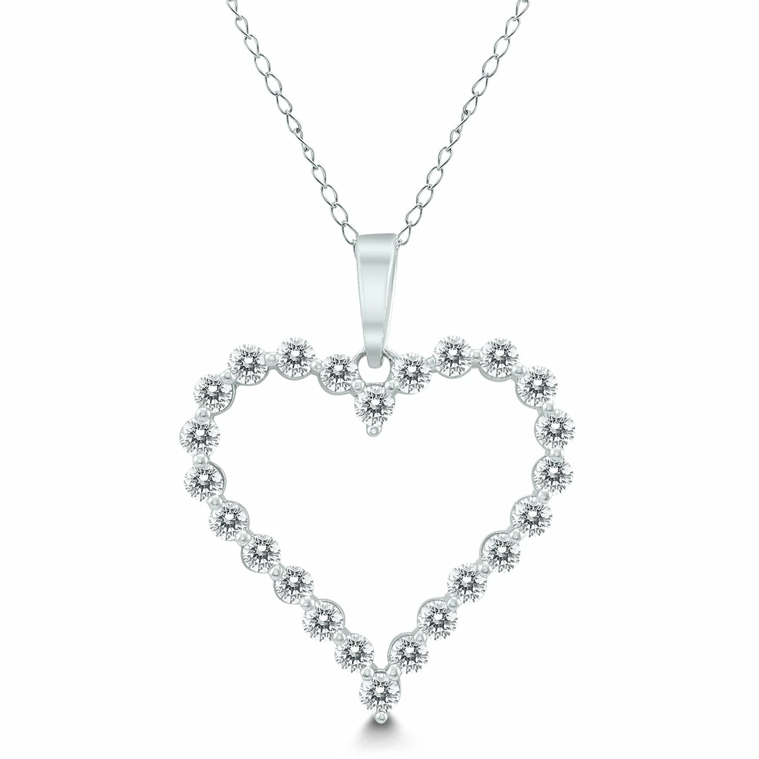 Buy π Monary 1/2 CTW Diamond Heart Pendant in 14K White Gold for π© women π₯