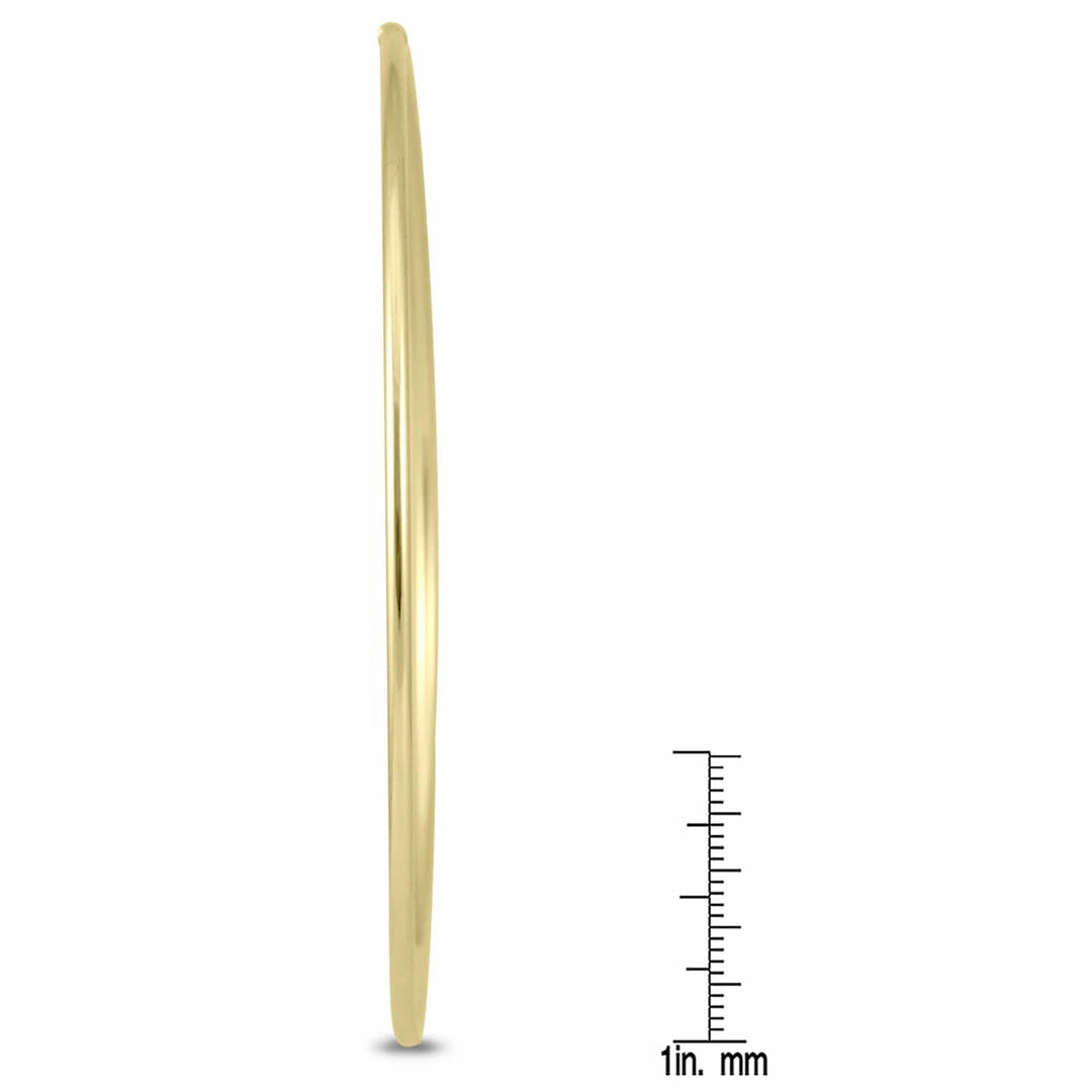 Budget βοΈ Monary 70MM Endless Hoop Earrings 14k Yellow Gold for π© women β - Image 3