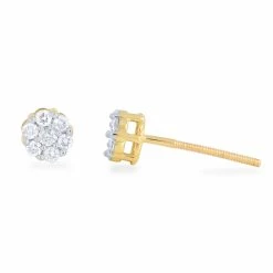 Best Sale ⭐ Monary 14K Yellow Gold Earrings with 0.25 ct. Diamonds for 👩 women 🔥