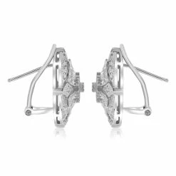 Best reviews of 🧨 Monary White Diamond Fashion Earrings Set in 14K Two Tone Gold for 👩 women 😉