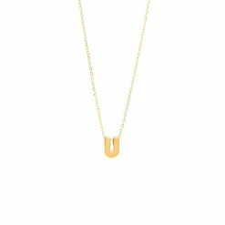 Discount 🥰 Monary 14k Yg Initial U With Chain for 👩 women ⌛