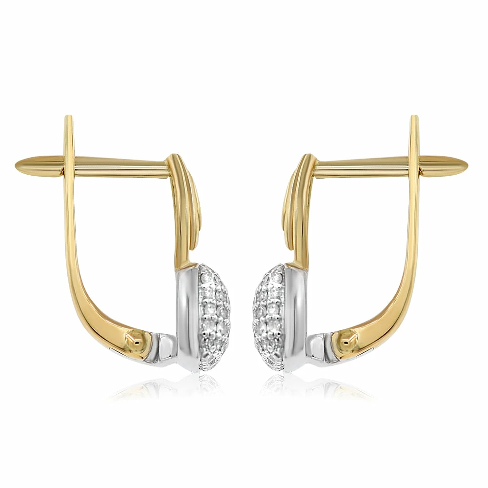 Brand new π Monary Diamond Fashion Dangle Earrings Set in 14K Two Tone Gold for π© women β¨