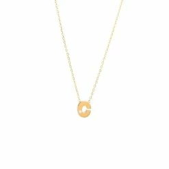 Deals 💯 Monary 14k Yg Initial C W/ Diamond And Chain (16+2") for 👩 women 🤩