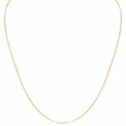 Best reviews of 👏 Monary 14K Pink Gold 1.5MM Dainty Paperclip Necklace With Lobster Clasp - 18 Inch for 👩 women ⭐