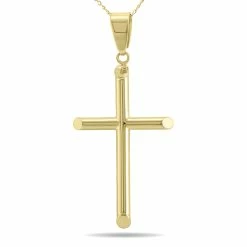 Flash Sale π Monary Simple Thin 10K Yellow Gold Cross Pendant Necklace for π© women π