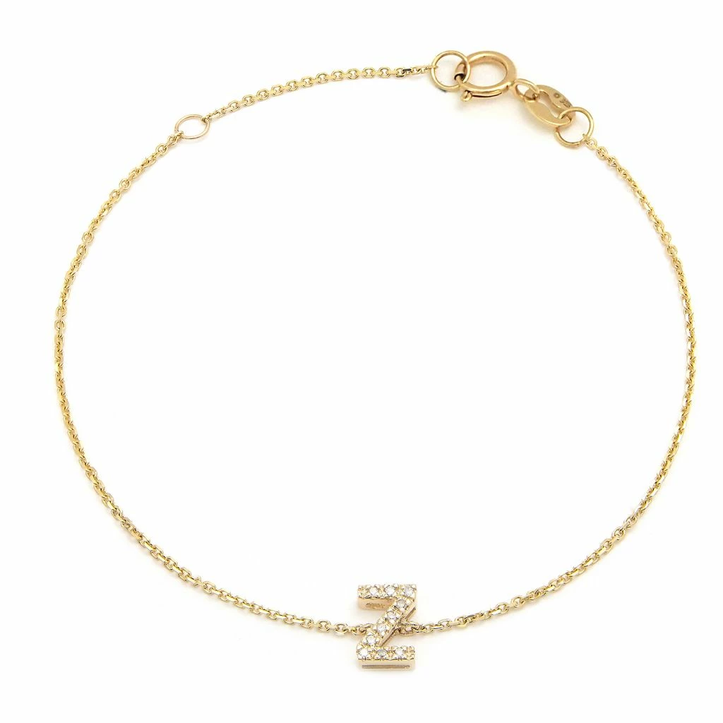 Budget π Monary Diamond Intiial"Z" Bracelet (Yg/7"+1") for π© women β¨