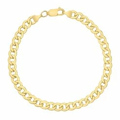 Cheap π Monary 14K Yellow Gold Filled 5.8MM Curb Link Bracelet with Lobster Clasp for π© women β