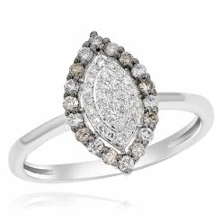 Best Pirce 💯 Monary Brown & White Diamond Right Hand Ring for 👩 women 😍