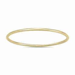 Best Sale β Monary Skinny Thin Domed Stackable 14K Yellow Gold Band (.75 mm) for π© women β