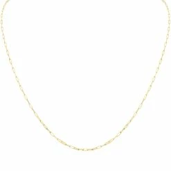 Hot Sale π Monary 14K Yellow Gold 1.5MM Paperclip Necklace With Lobster Clasp - 20 Inch for π© women π§¨