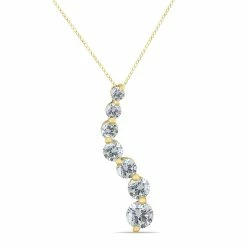 Budget 😍 Monary 1/4 Carat TW Diamond Journey Pendant in 10K Yellow Gold for 👩 women 👍