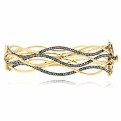 Hot Sale ⭐ Monary White Diamond Intertwined Bangle for 👩 women ✨