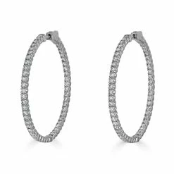 Brand new 🧨 Monary 14K White Gold Earrings with 4.05 ct. Diamonds for 👩 women ✨