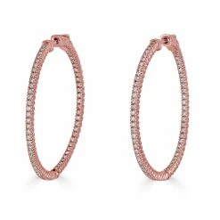 Best Pirce ❤️ Monary 14K Rose Gold Earrings with 1.25 ct. Diamonds for 👩 women 🌟
