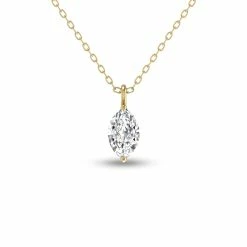 Buy π€© Monary Lab Grown 1/4 CTW Marquise Solitaire Diamond Pendant in 14K Yellow Gold for π© women π