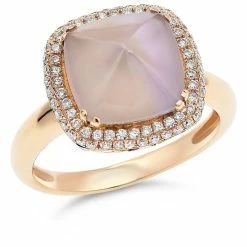 Promo ⌛ Monary Amethyst & Diamond Fashion Ring for 👩 women 🎉