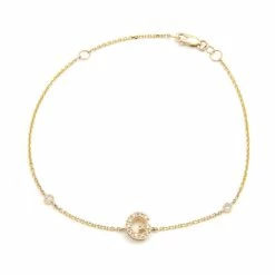 Flash Sale 🎉 Monary Diamond Initial Fashion Bracelet "G" (14k) (6+1") for 👩 women ❤️