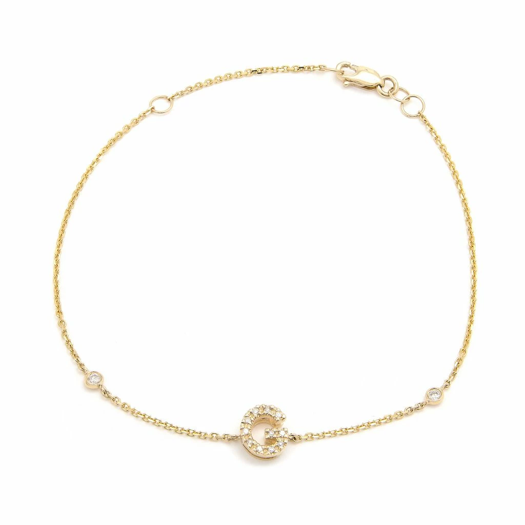 Flash Sale π Monary Diamond Initial Fashion Bracelet "G" (14k) (6+1") for π© women β€οΈ