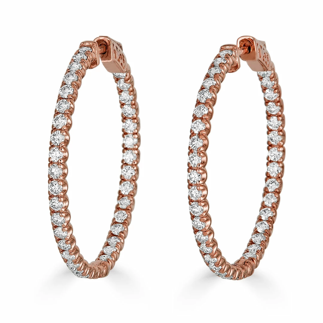 Discount π₯ Monary 14K Rose Gold Earrings with 2.88 ct. Diamonds for π© women π₯