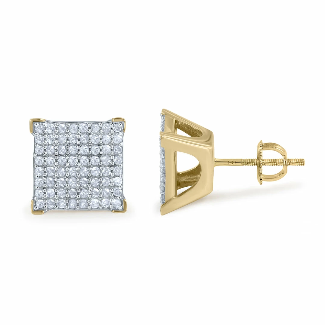 Coupon β€οΈ Monary 10K Yellow Gold Earrings with 0.49 ct. Diamonds for π© women π