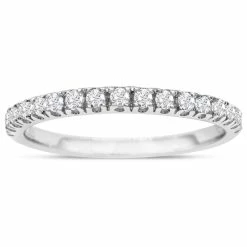 Best Sale β Monary 1/3 Carat Round Diamond Almost Eternity Ring In 14 Karat White Gold for π© women π₯°