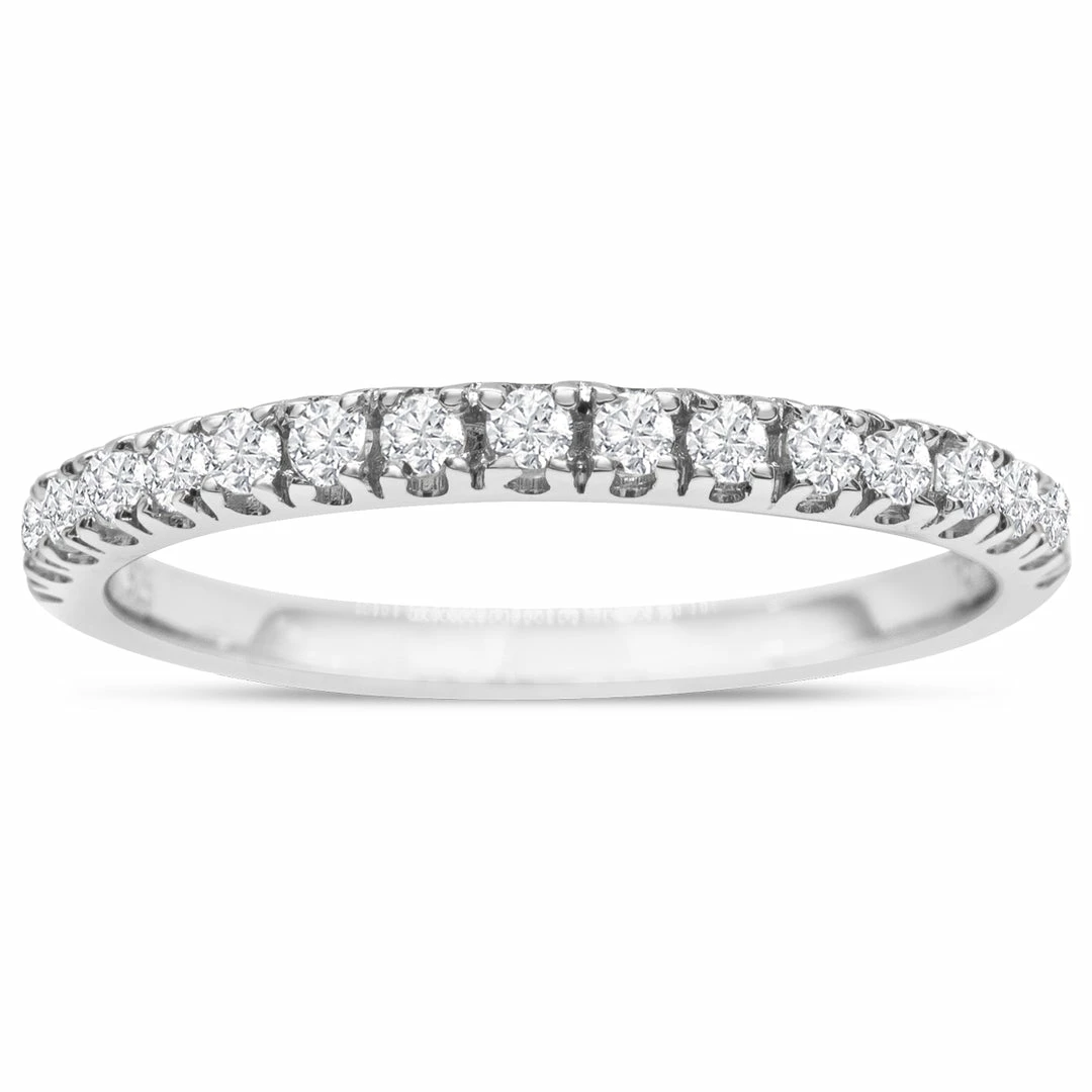 Best Sale β Monary 1/3 Carat Round Diamond Almost Eternity Ring In 14 Karat White Gold for π© women π₯°