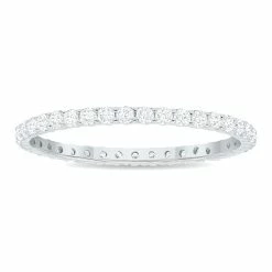 Buy 🎁 Monary 👩 Women's 1/2 Carat TW Thin Diamond Eternity Band in 10K White Gold ✔️