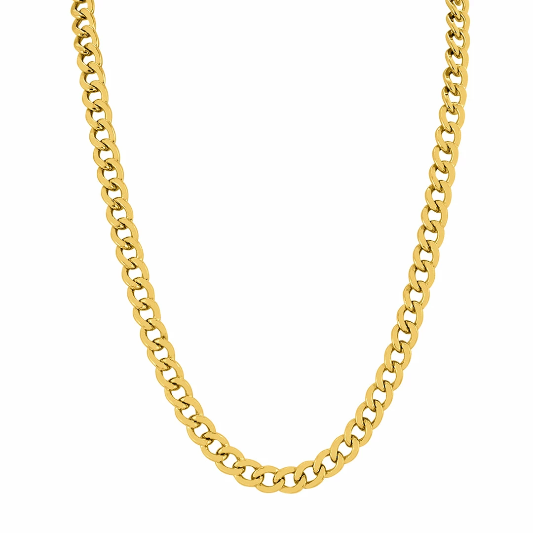 New β€οΈ Monary 14K Yellow Gold Filled 7.4MM Curb Link Chain with Lobster Clasp - 20 Inch for π© women π