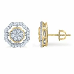 Deals 🤩 Monary 10K Yellow Gold Earrings with 0.35 ct. Diamonds for 👩 women 💯