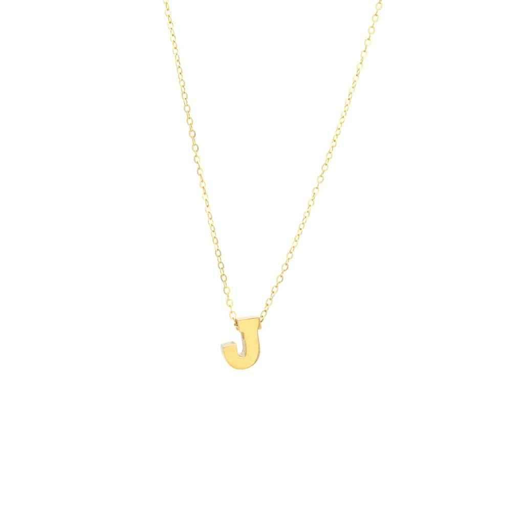 Buy 𧨠Monary 14k Yg Initial J With Chain for π© women β¨