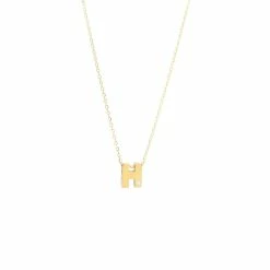 Flash Sale 🎉 Monary 14k Yg Initial H W/ Diamond And Chain (16+2") for 👩 women 🛒