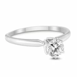 Flash Sale π― Monary 3/8 Carat Round Diamond Solitaire Ring in 14K White Gold for π© women β¨