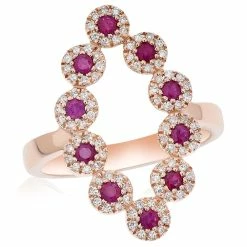 Buy 🧨 Monary Red Ruby & Diamond Ring for 👩 women 👍