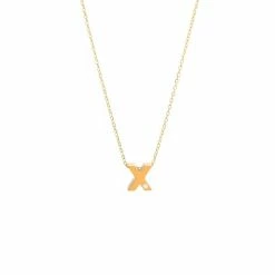 Cheapest 👏 Monary 14k Yg Initial X W/ Diamond And Chain (16+2") for 👩 women 🛒