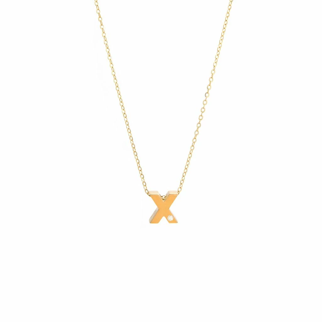 Cheapest π Monary 14k Yg Initial X W/ Diamond And Chain (16+2") for π© women π