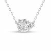 Best Sale 🌟 Monary Lab Grown 3/4 CTW Floating Pear Shaped Diamond Solitaire Pendant in 14K White Gold for 👩 women 🤩