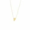 Flash Sale ❤️ Monary 14k Yg Initial F W/ Diamond And Chain (16+2") for 👩 women 🛒