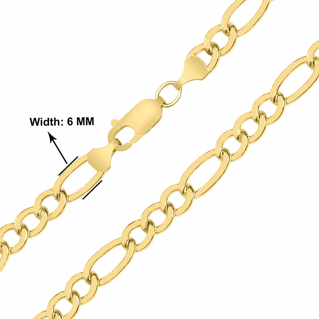 Top 10 π Monary 14K Yellow Gold Filled 6MM Figaro Bracelet with Lobster Clasp for π© women β¨ - Image 3
