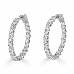 Best Sale 🧨 Monary 14K White Gold Earrings with 4.65 ct. Diamonds for 👩 women ✨