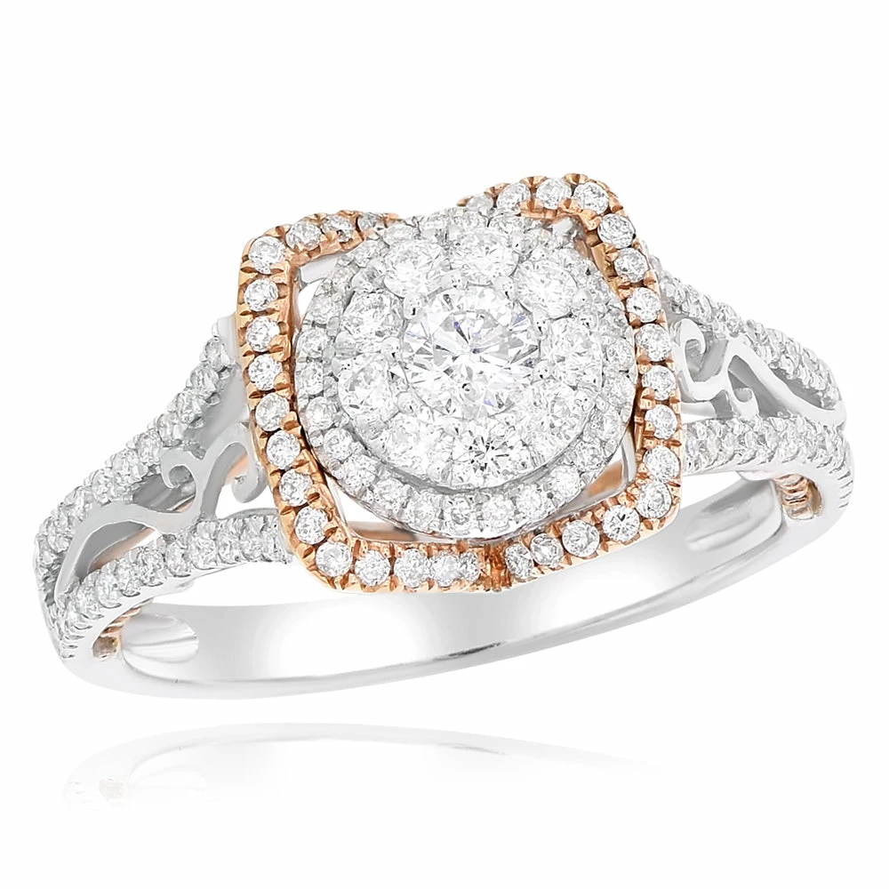 Budget π Monary White Diamond Engagement Ring for π© women π