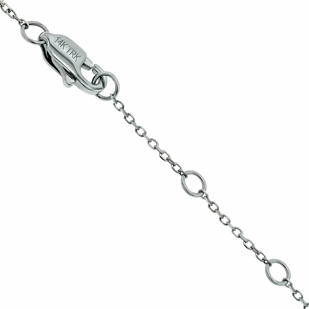 Buy 𧨠Monary 1 Carat TW Bezel Set Genuine Diamond Station Bracelet in 14K White Gold for π© women π - Image 4