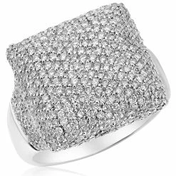 Discount 🌟 Monary Diamond Cocktail Ring - Set in 18K White Gold for 👩 women ❤️